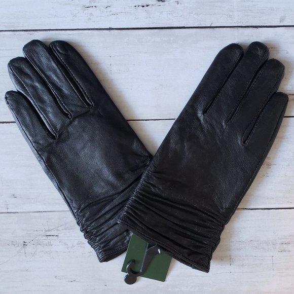 GH Womens Ladies Fine Leather Black Driving Gloves MEDIUM NWT - Picture 8 of 8